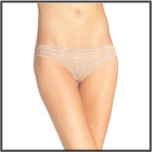 FREE PEOPLE LACE TANGA THONG NWT CREAM